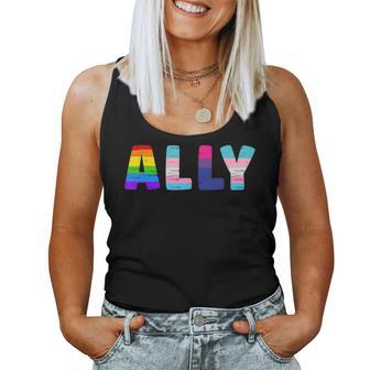 Ally Gay Pride Rainbow Transgender Flag Lgbtq Support Women Tank Top - Monsterry