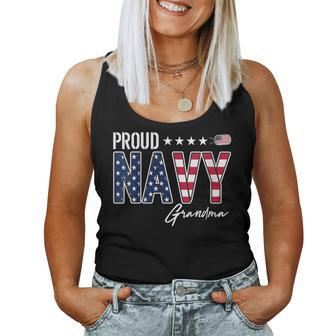 American Flag Proud Navy Grandma Women Tank Top - Monsterry DE
