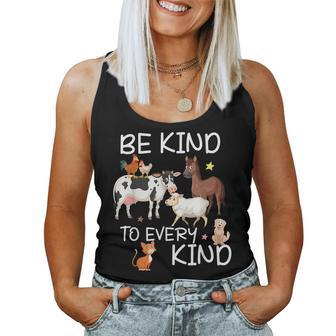 Animal Love Vegetarian Vegan Be Kind To Every Kind Women Tank Top - Monsterry DE