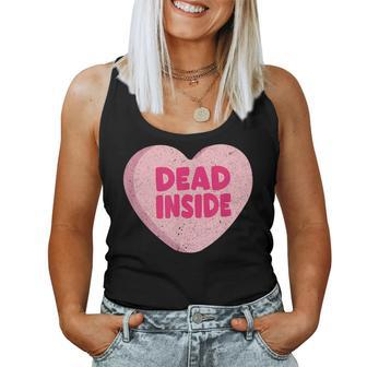 Anti Valentines Day Valentines Candy Heart Women Tank Top - Monsterry UK