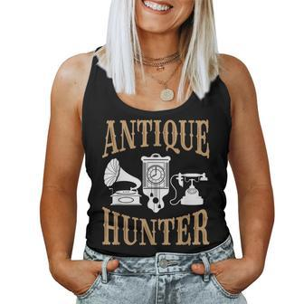 Antique Hunter Collector Vintage Antiques Women Tank Top - Monsterry