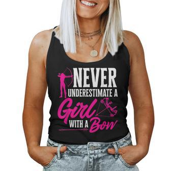 Archery Bow Arrows Never Underestimate A Girl With A Bow Women Tank Top | Mazezy