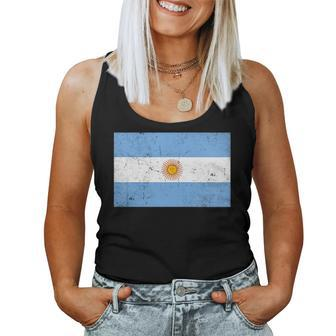 Argentina Flag Argentinian Argentine Athletics Vintage Women Tank Top - Monsterry