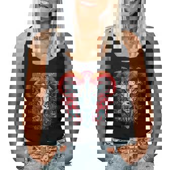 Aries Signo Zodiacal Astrológicoibrante Rojo Celestial Ram Camiseta sin mangas para mujer - Regaloses