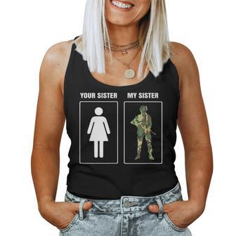 Army Military Sister Appreciation Proud Brother Women Tank Top - Monsterry UK