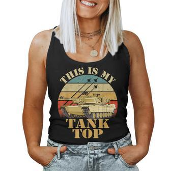 Army Tank The Sarcastic Military Pun This My Tank Women Tank Top - Monsterry