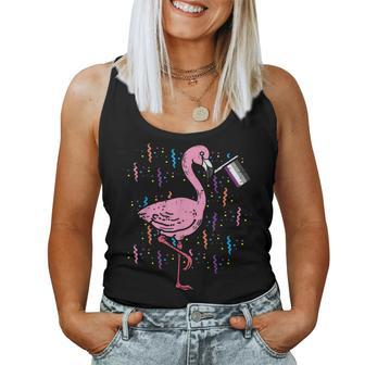 Asexual Flag Flamingo Lgbt Ace Pride Stuff Animal Women Tank Top - Monsterry CA