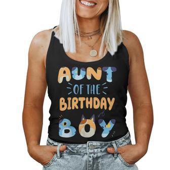 Aunt Of The Birthday Boy Dog Family Party Women Tank Top - Monsterry UK
