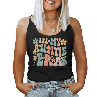 In My Auntie Era Retro Groovy Aunt Life Happy Mother's Day Women Tank Top - Seseable