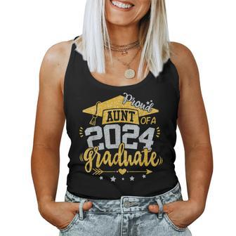 Auntie Senior 2024 Proud Aunt Of A Class Of 2024 Graduate Women Tank Top - Seseable