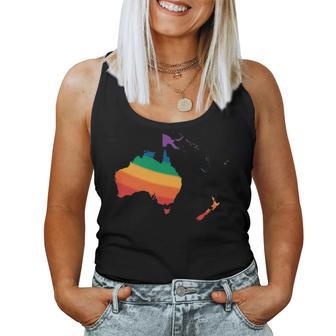 Australia Gay Pride Rainbow Lgbt Colors Flag Women Tank Top - Monsterry CA