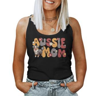 Australian Shepherd Blue Merle Groovy Aussie Mom Women Tank Top - Seseable