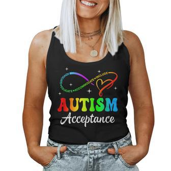 Autism Awareness Acceptance Infinity Symbol Kid Women Tank Top | Mazezy