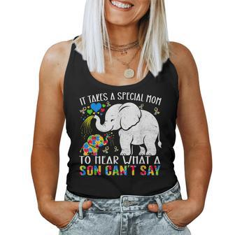 Autism Awareness Family Support Autism Mom Elephants Women Tank Top - Monsterry CA