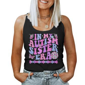 In My Autism Sister Era Retro Disco Family Autism Awareness Women Tank Top - Monsterry