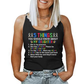 Autistic Daughter Autism Awareness Support Mom Dad Parents Women Tank Top - Monsterry AU