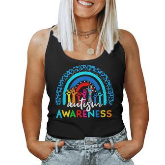 Autistic Puzzle Rainbow Ribbons Acceptance Autism Awareness Women Tank Top - Monsterry UK