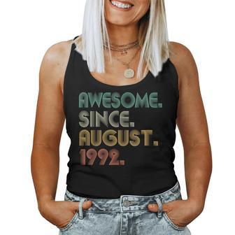 Awesome Since August 1992 Vintage 32Nd Birthday Women Women Tank Top - Monsterry DE