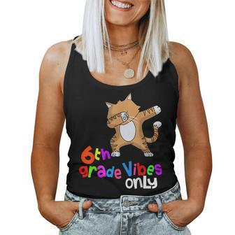 Back To School 6Th Grade Dabbing Cat 1St Day Women Tank Top - Monsterry CA
