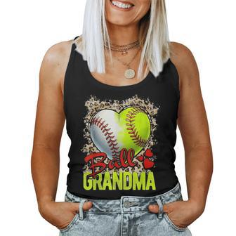 Ball Grandma Softball Grandma Baseball Grandma Women Tank Top - Seseable