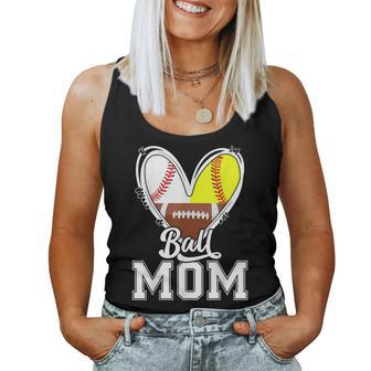 Ball Mom Baseball Football Softball Mom Women Tank Top | Mazezy