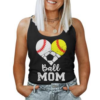 Ball Mom Baseball Softball Soccer Mom Women Tank Top - Monsterry UK