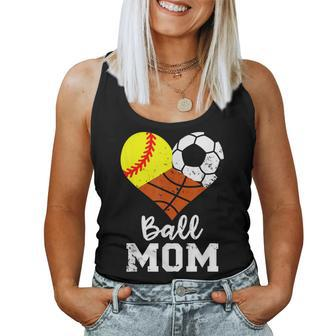 Ball Mom Softball Soccer Basketball Mom Women Tank Top - Monsterry UK