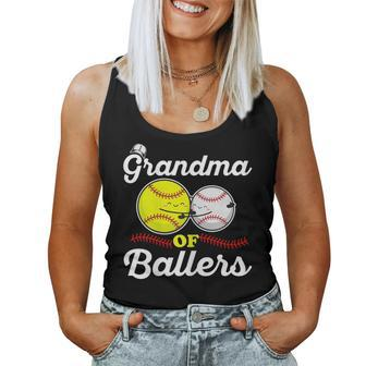 Ballers Family Quote For Your Baseball Softball Grandma Women Tank Top - Monsterry CA