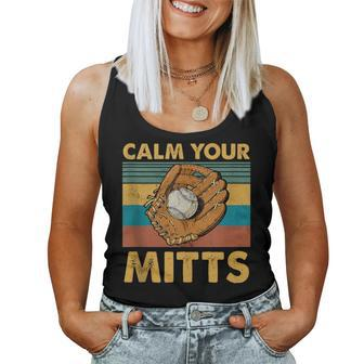 Baseball Calm Your Mitts Mom Women Tank Top - Monsterry AU