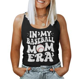 In My Baseball Mom Era Cute Groovy Baseball Women Tank Top - Thegiftio UK