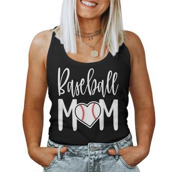 Baseball Mom Heart For Sports Moms Women Tank Top - Seseable