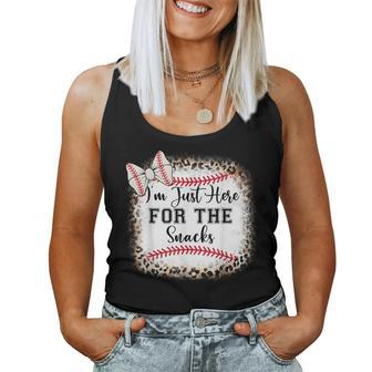 Baseball Sister Im Just Here For The Snacks Toddler Girl Women Tank Top | Mazezy AU