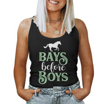 Bays Before Boys Horse Riding Lover Women Tank Top - Monsterry CA