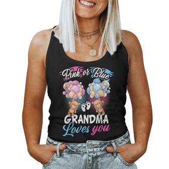 Bears Pink Or Blue Grandma Loves You Gender Reveal Women Tank Top - Thegiftio UK