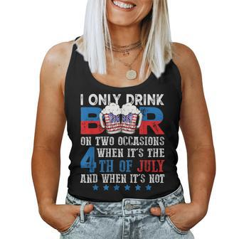 Beer American Flag 4Th Of July Merica Drinking Usa Women Tank Top - Monsterry AU