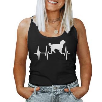 Bernedoodle Heartbeat Dog Mom Dad Pet Women Tank Top - Monsterry UK