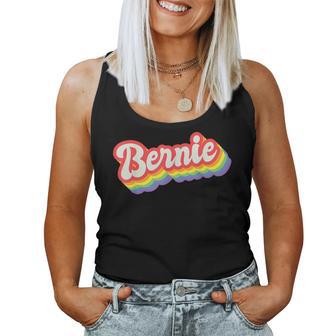 Bernie Pride Month Lgbtq Rainbow Flag Name Personalised Women Tank Top - Monsterry