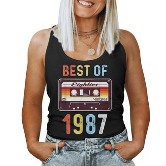 Best Of 1987 Retro Vintage Cassette Tape Women Women Tank Top - Monsterry CA
