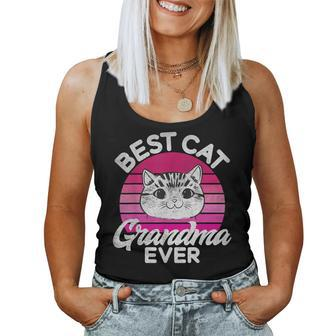 Best Cat Grandma Ever Cat Grandma Women Tank Top - Thegiftio UK