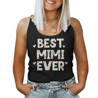 Best Mimi Ever Floral Family Love Hearts Women Tank Top - Monsterry