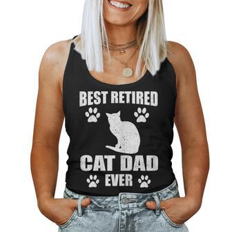 Best Retired Cat Dad Ever Cat Lover Retirement Women Tank Top - Monsterry UK