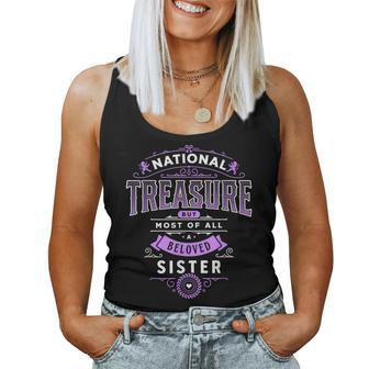 Best Sister Ever National Treasure Birthday Elegant Women Tank Top - Monsterry CA