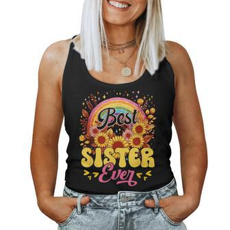 Best Sister Ever Sunflowers Colourful Rainbow Mother's Day Women Tank Top - Monsterry DE