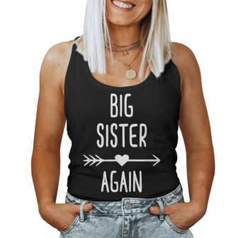 Big Sister Again Sis To Be Girls Youth Ns Women Tank Top - Monsterry