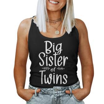 Big Sister Of Twins Twin Brother Boy Girl Sibling Women Tank Top - Thegiftio UK