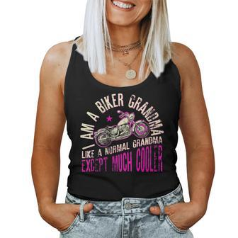 I Am A Biker Grandma Motorcyle Quote For Women Women Tank Top - Monsterry DE