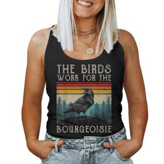 The Birds Work For The Bourgeoisie Vintage Men Women Tank Top - Monsterry