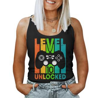Birthday Gamer Boy Or Gamer Girl Level 10 Unlocked Women Tank Top - Thegiftio UK