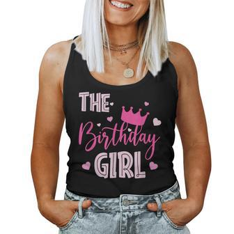 The Birthday Girl Cute Pink Matching Family Party Women Tank Top - Monsterry
