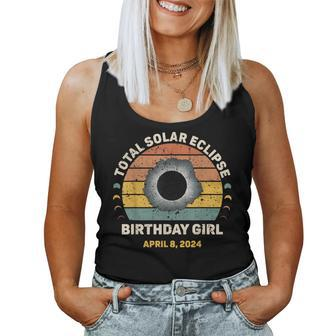 Birthday Girl Vintage Totality Spring Solar Eclipse Women Tank Top - Monsterry